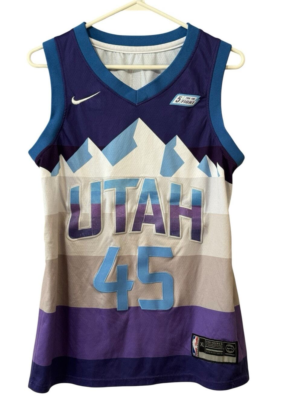 Utah 45 Mitchell Youth Nike NBA Jersey Size XL Sleeveless Kidcore Athletic